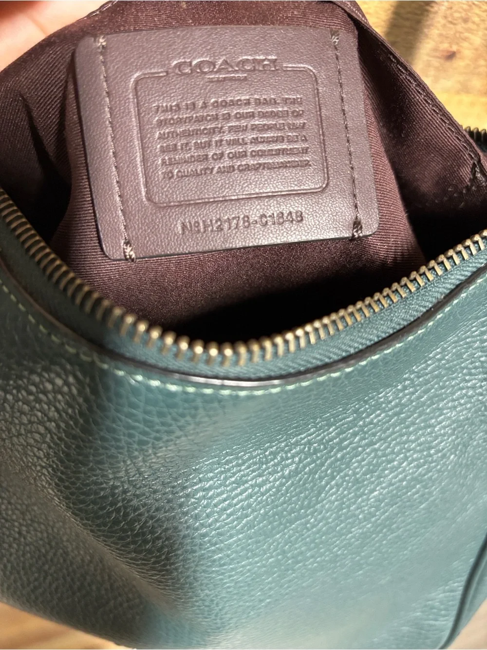 Coach pebble leather